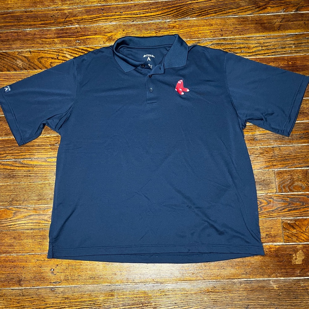 Antigua Navy Polo Shirt with Red socks